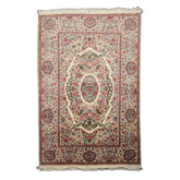 6x9 Ivory, Green, Rose Color Hand Knotted French Aubusson Savonnerie New Zealand Wool Traditional Oriental Rug